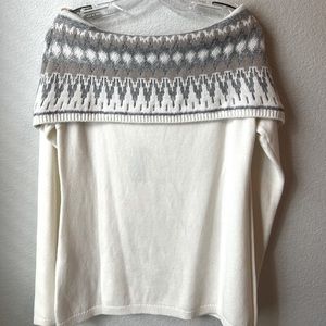 NWT: White House Black Market Off Shoulder Sweater Size: Medium